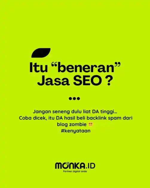 Jasa SEO Jakarta, satir: DA manipulatif